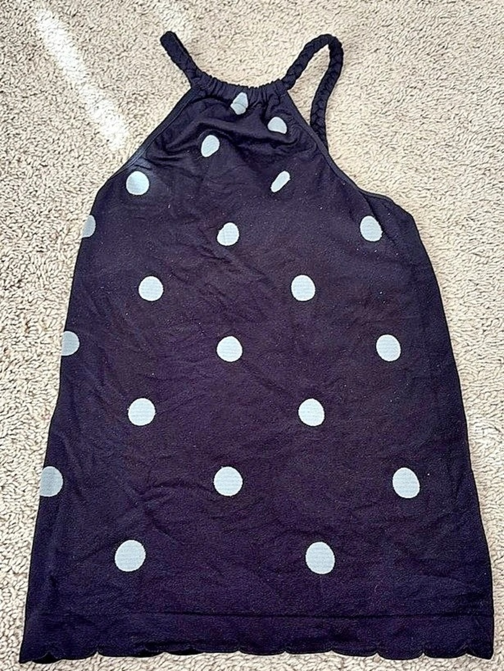 Black & Gray Polka dot tank top